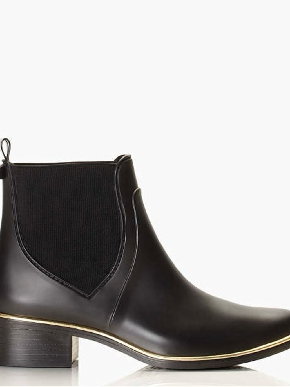 $150 Kate Spade Sedgewick Black Rubber Waterproof Ankle Chelsea Rain Boots Sz 11